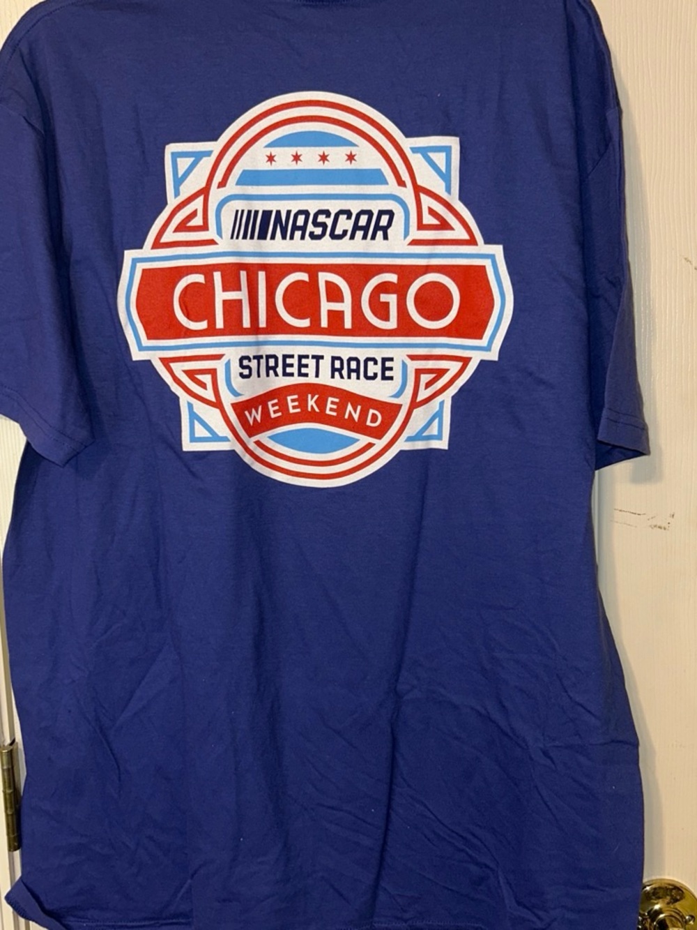 NASCAR $40 New Chicago Blue Short-Sleeve Men's T-Shirt - Picture 4 of 4